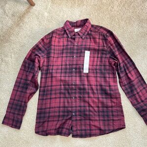 St. John's Bay Red and Black Plaid Shirt